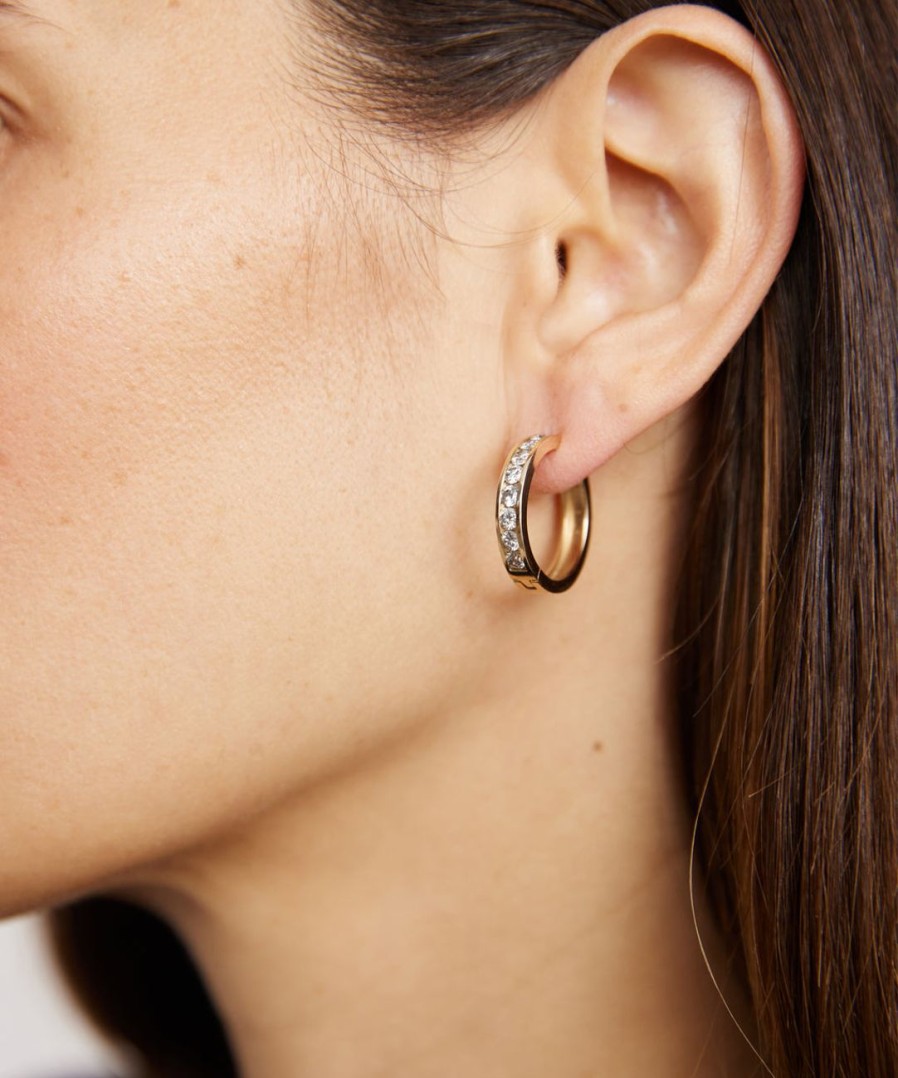 Accessories J.Jill | Stevie Grey Diamond Hoops