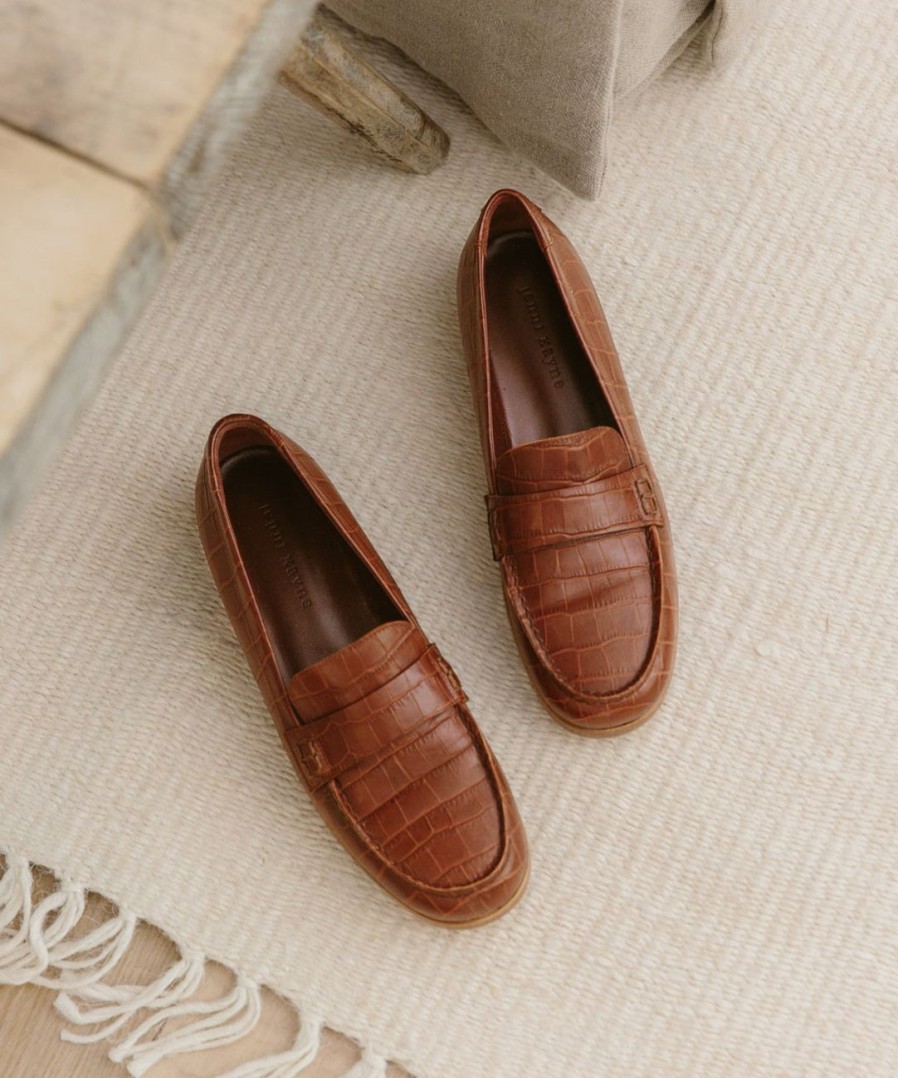 Shoes J.Jill | Croc Embossed Loafer