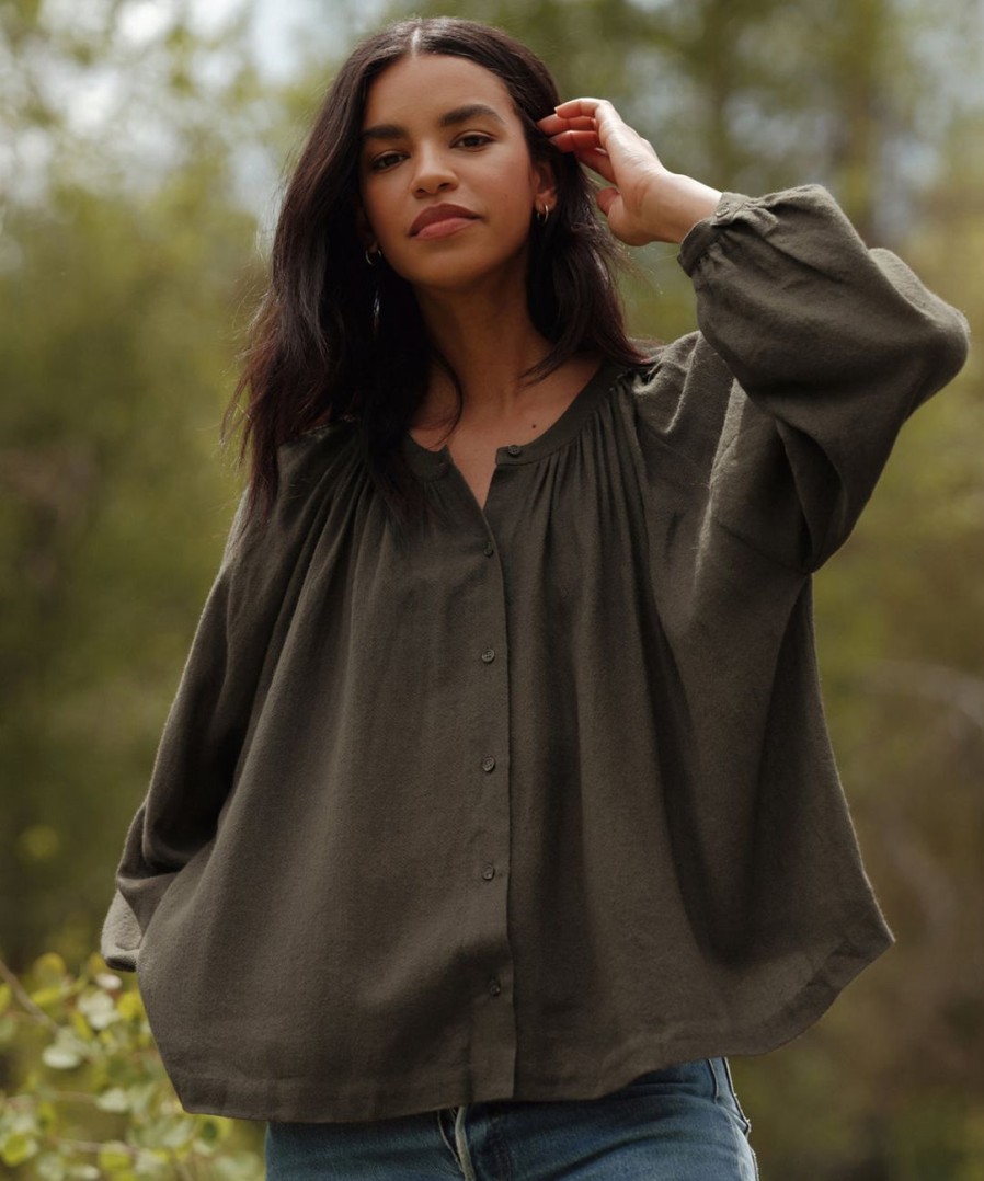 Tops J.Jill | Long-Sleeve Willow Blouse