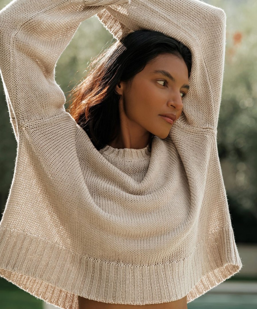 Sweaters J.Jill | Cropped Linen Crewneck