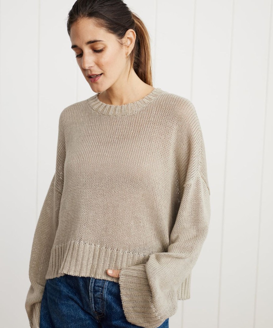 Sweaters J.Jill | Cropped Linen Crewneck