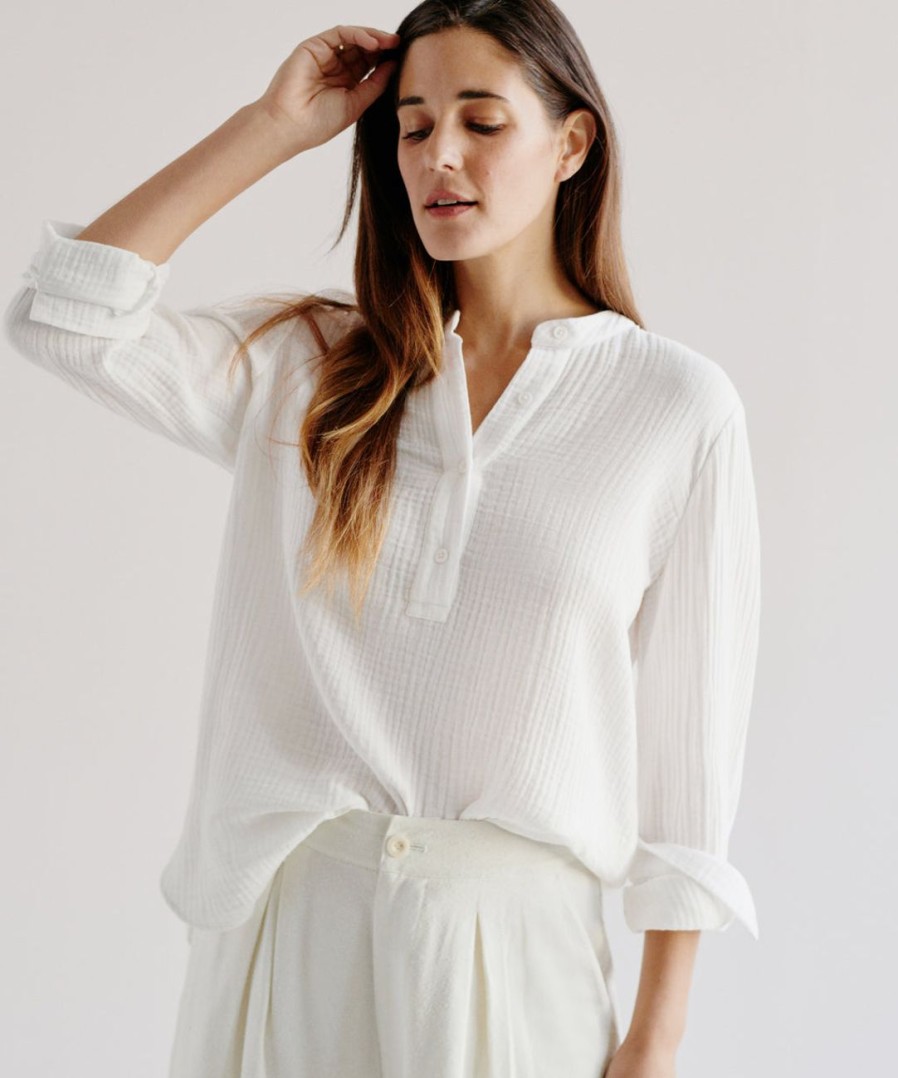 Tops J.Jill | Cypress Collarless Shirt