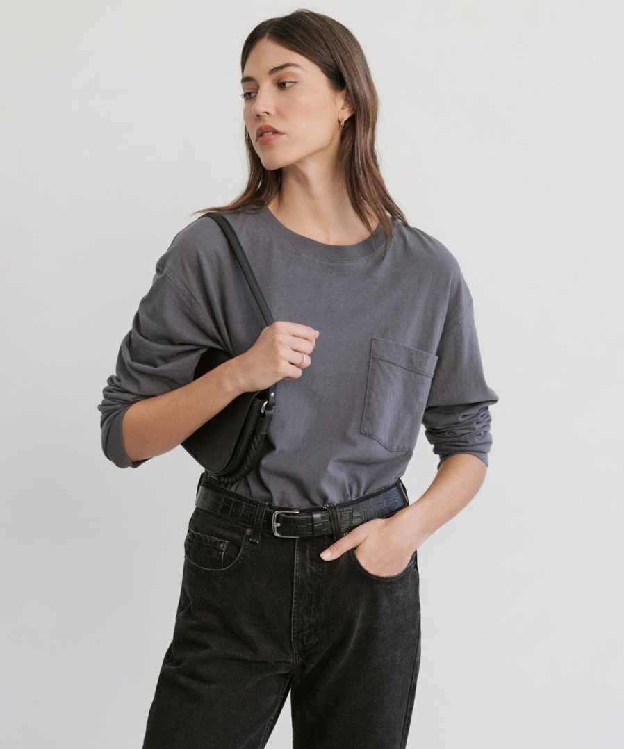 Tops J.Jill | Long-Sleeve Vintage Pocket Tee