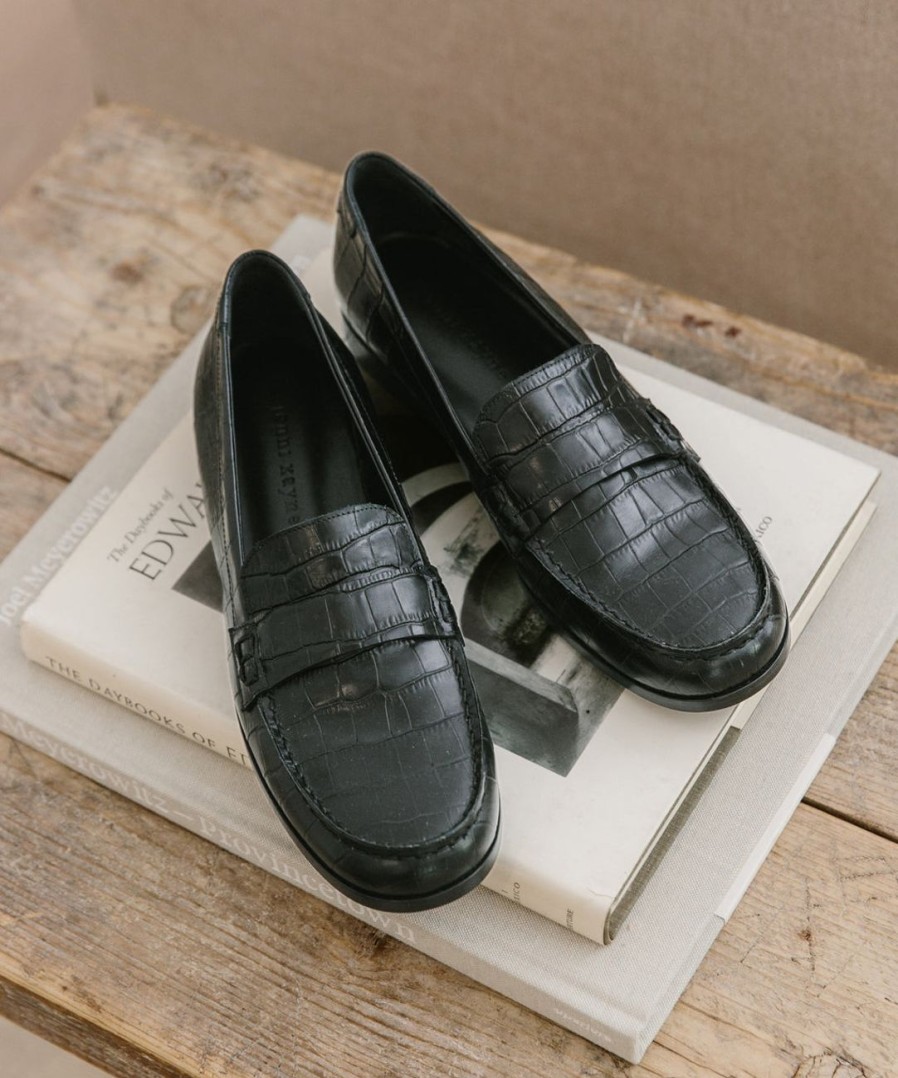 Shoes J.Jill | Croc Embossed Loafer