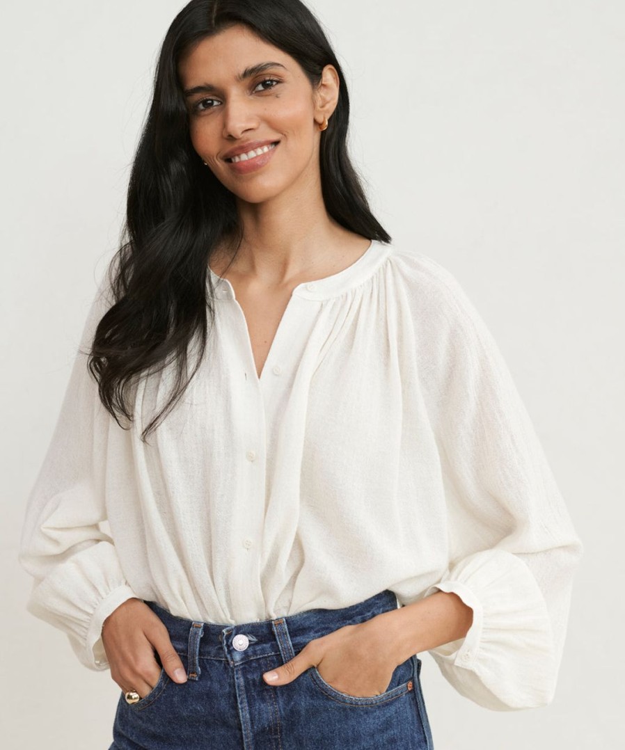 Tops J.Jill | Long-Sleeve Willow Blouse